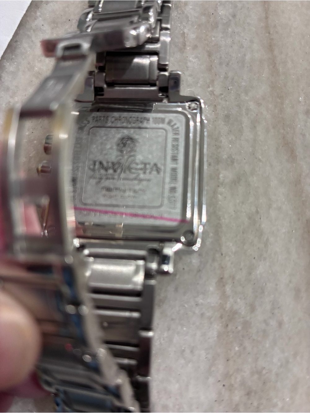 Invicta 5377 Wildflower Stainless Steel Square Chronograph Bracelet Watch - Picture 4 of 7